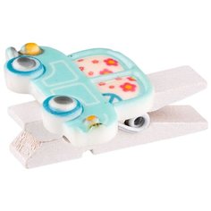 Декоративные прищепки Blumentag 5*6 шт, 3,5 см, C47 Голубые машинки (WCRH-35)