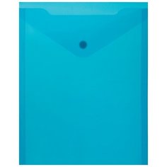 Папка -конверт Комус A 5, с кнопкой, вертикальная, синяя, 10 штук