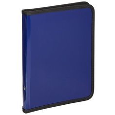 Папка-конверт Attache на молнии, с трех сторон, синяя, А4 (1107841)