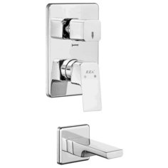 Смеситель для ванны с подключением душа E.C.A. Tiera 102 101 145 однорычажный встраиваемый хром