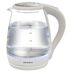 Чайник SUPRA KES-1878G 1,8 литра из термостойкого стекла, LED подсветкой, вращением на 360 градусов, 1500 Вт