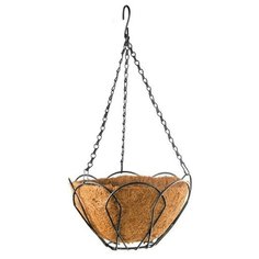 Подвесное кашпо с декором, 25 см, с кокосовой корзиной Palisad