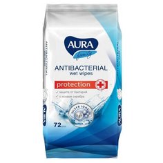 AURA FAMILY Влажные салфетки с антибактериальным эффектом 72шт