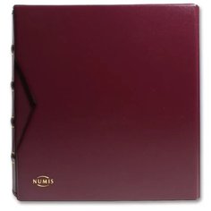 Альбом Leuchtturm Numis Classic на 143 монеты (в футляре) красный