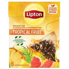 Чай черный Lipton Tropical Fruit в пирамидках, 20 шт.