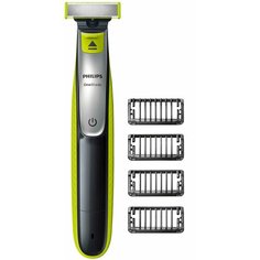 Триммер Philips OneBlade QP2530, черный/салатовый
