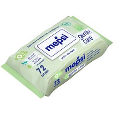 Влажные салфетки Mepsi с Алое Вера, пластиковая крышка, 72 шт.
