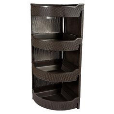 Этажерка угловая BranQ BQ3779, материал: пластик, ШxГxВ: 32х32х86.5 см, венге