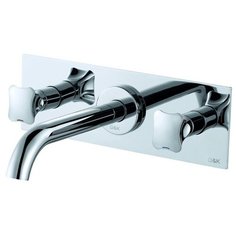 Смеситель для раковины (умывальника) D&K DA1384401 двухрычажный встраиваемый DK