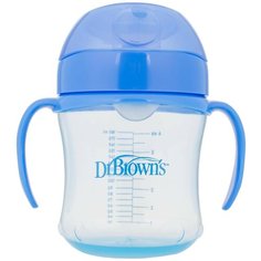 Поильник-непроливайка Dr. Browns Soft-Spout Transition Cup, 180 мл синий