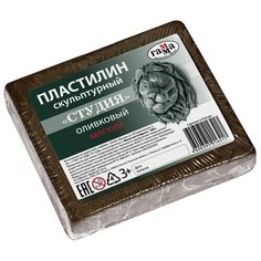 Пластилин ГАММА Студия мягкий оливковый 500 г (2.80.Е050.004) Gamma
