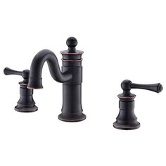 Смеситель для раковины (умывальника) Timo Adelia 6021/04F Black-Antique двухрычажный встраиваемый