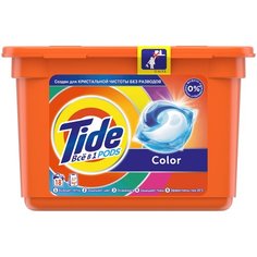 Tide капсулы Color, контейнер, 18 шт.