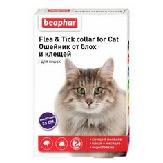 Beaphar ошейник от блох и клещей Flea & Tick для кошек, 35 см, фиолетовый