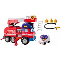 Набор машин Auldey Super Wings Rescue Riders Спарки и трансформер Зоуи (EU730824), красный/белый