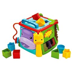 Интерактивная развивающая игрушка Fisher-Price Обучающий игровой куб (GHT89), голубой/оранжевый/зеленый