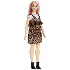 Кукла Barbie Игра с модой Пышная с розовыми волосами, FXL49