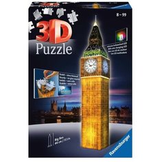 Пазл Ravensburger 3D Ночной Биг-Бен (12588), 216 дет.