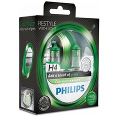 Лампа автомобильная галогенная Philips ColorVision 12342CVPGS2 H4 12V 60/55W 2 шт.