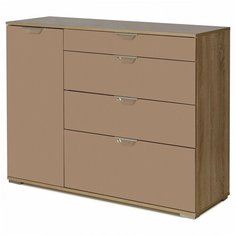 Комод Vental Лайн 3 , размер: 120х39 см , цвет: дуб сонома/мокко