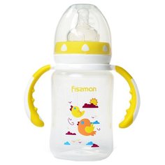 Fissman Бутылочка пластиковая с ручками 240 мл 6893\6894\6895, с рождения, желтый
