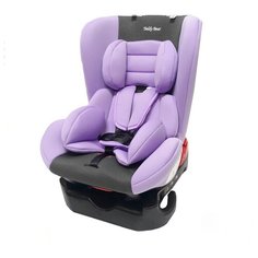 Автокресло группа 0/1 (до 18 кг) Мишутка YB 101A, lilac/black dot