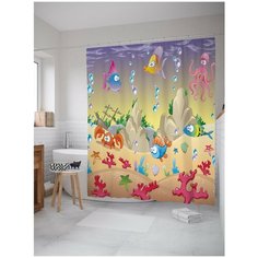 Штора для ванной JoyArty Морское удивление 180х200 (sc-2786)