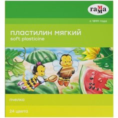 Пластилин ГАММА Пластилин восковой мягкий Пчелка 24 цвета (190820201) Gamma
