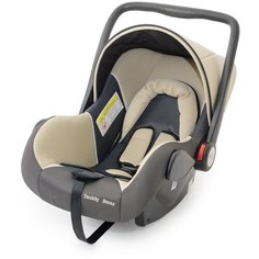 Автокресло-переноска группа 0+ (до 13 кг) Мишутка HB801, beige/black dot