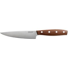 Нож для овощей FISKARS Norr, лезвие 12 см, серебристый/коричневый