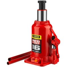 Домкрат бутылочный гидравлический STAYER Red Force 43160-16_z01 (16 т) красный