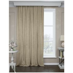 Портьеры ТД Текстиль Канвас на ленте 280 см, 1 шт. бежевый