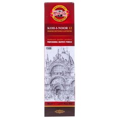 KOH-I-NOOR Набор карандашей чернографитных 1500 7В, 12 шт. (150007B01170) желтый