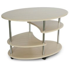 Столик журнальный Калифорния мебель Эллипс СЖ-01, ДхШ: 90 х 60 см, дуб