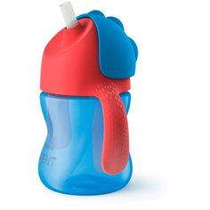 Поильник с трубочкой Philips AVENT SCF796/01, 200 мл синий/красный