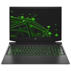 Ноутбук HP Pavilion Gaming 16-a0042ur (Intel Core i7 10750H 2600MHz/16.1"/1920x1080/16GB/256GB SSD/1000GB HDD/NVIDIA GeForce GTX 1660 Ti MAX-Q 6GB/DOS) 2X0Q1EA, темно-серый/ярко-зеленый хромированный логотип