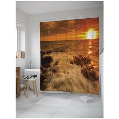 Штора для ванной JoyArty Бурный закат 180х200 (sc-8341)