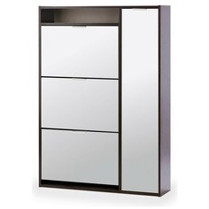 Обувница Vental ШК-3 МДФ , размер (ШхГ): 87.4х22.5 см , цвет: Венге/Белый глянец