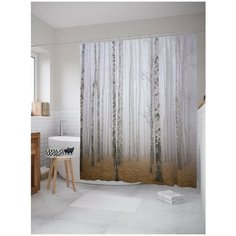 Штора для ванной JoyArty Березовый лес 180х200 (sc-14906)