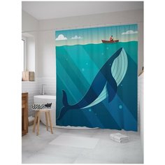 Штора для ванной JoyArty Хитрый кит 180х200 (sc-23193)