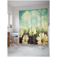 Штора для ванной JoyArty Ромашки под небом 180х200 (sc-2394)