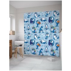 Штора для ванной JoyArty Веселые тюлени 180х200 (sc-11870)