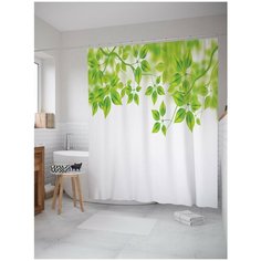 Штора для ванной JoyArty Лиственный пейзаж 180х200 (sc-16582)
