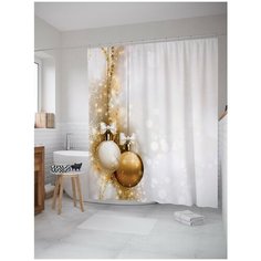 Штора для ванной JoyArty Шарики праздничные 180х200 (sc-20294)
