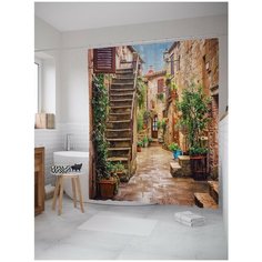 Штора для ванной JoyArty Цветочные улицы 180х200 (sc-14597)