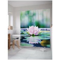 Штора для ванной JoyArty Лотос на воде 180х200 (sc-2642)