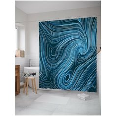 Штора для ванной JoyArty Синие вихри 180х200 (sc-213169)