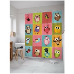 Штора для ванной JoyArty Позирующие птицы 180х200 (sc-2943)