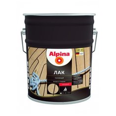 Лак яхтный Alpina палубный глянцевый алкидно-уретановый прозрачный 10 л