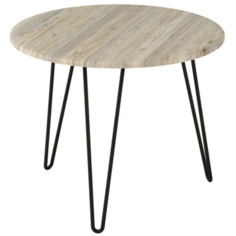 Столик журнальный Калифорния мебель РИД 430, d: 55 см, скания натуральный/черный